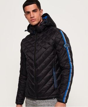 Superdry Quilt Fade Fuji Férfi Kabát Fekete | IYLWV2918